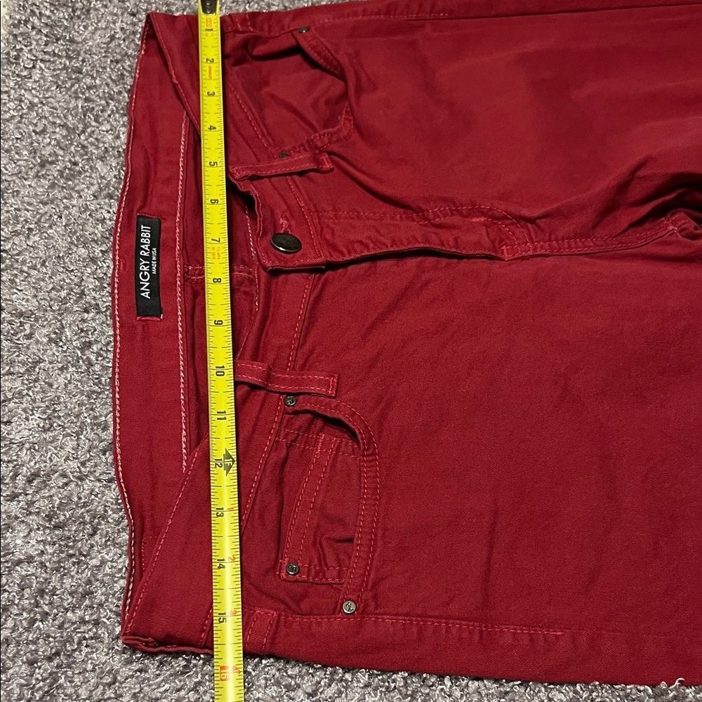 Angry Rabbit Women's Vibrant Red Jeans. Size 30 - Picture 7 of 7